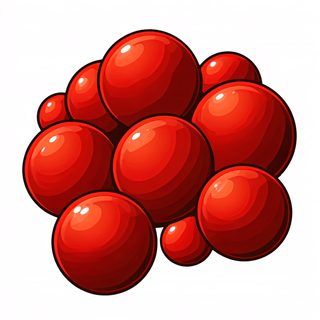 red sphere cluster