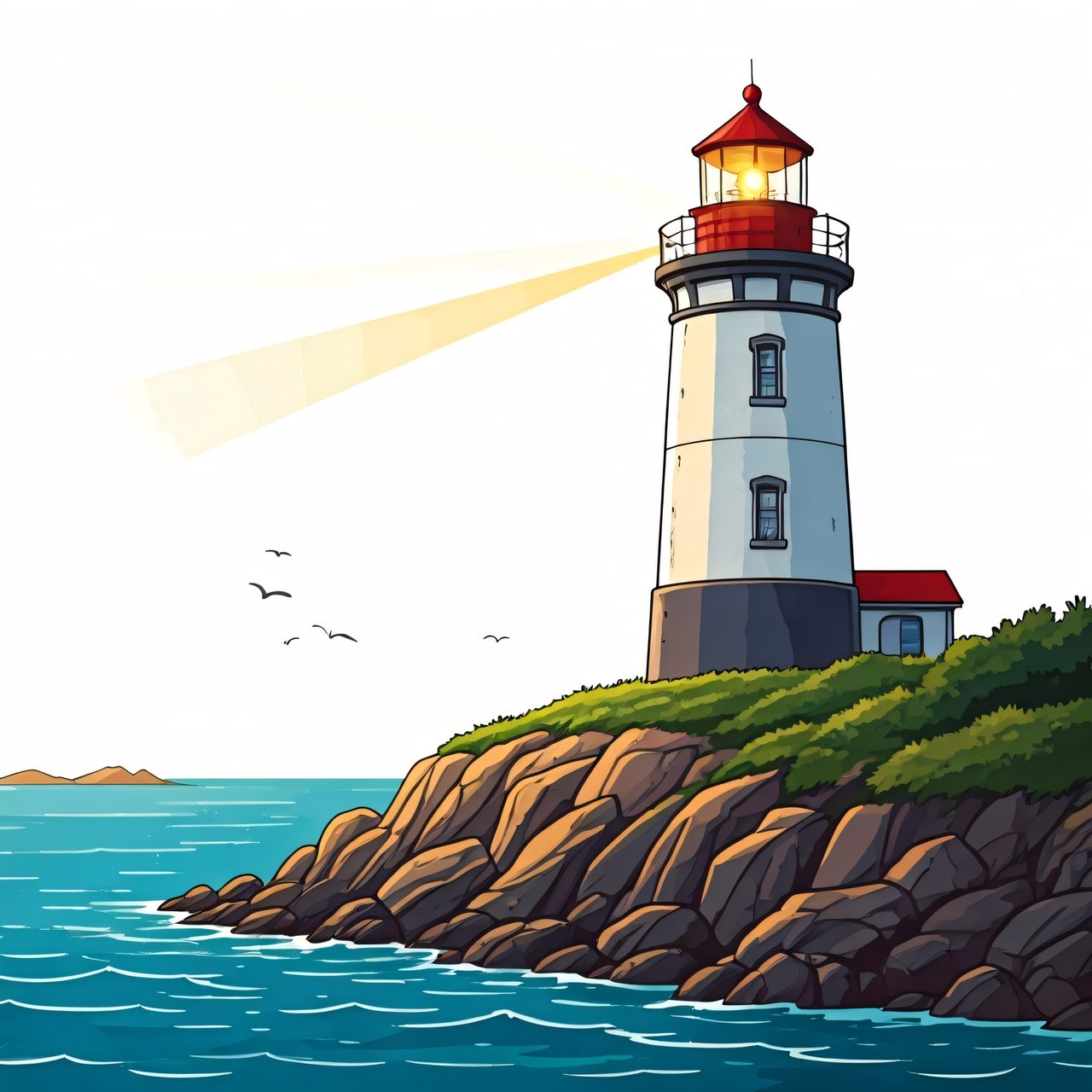 coastal lighthouse scene