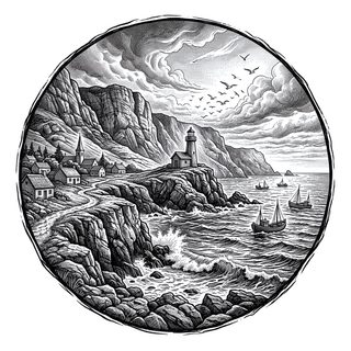 coastal-lighthouse-engraving