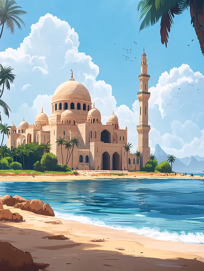 Coastal Mosque Panorama