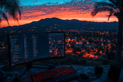 Coding at Sunset