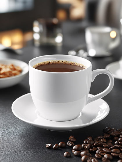 Coffee Cup with Beans
