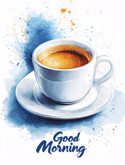 Coffee Cup With Good Morning Text