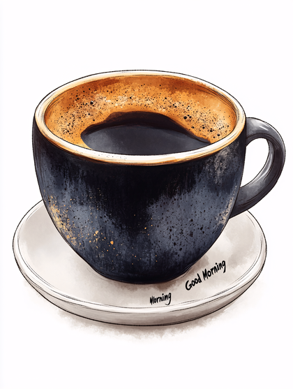 Coffee Cup With Good Morning Wish