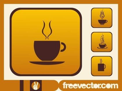 Coffee Cups Icons Free Vector