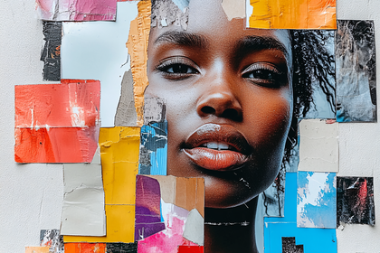 Collage Portrait Of A Woman