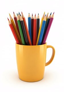 colored pencils mug