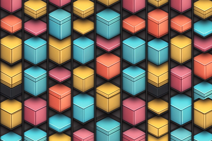 Colorful 3D Cubes Pattern