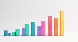 3d rising bar chart