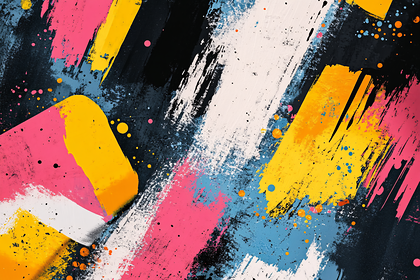 Colorful Abstract Brushstroke Painting