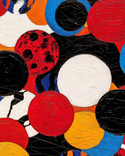 Colorful Abstract Circles Painting