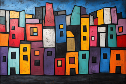 Colorful Abstract Cityscape