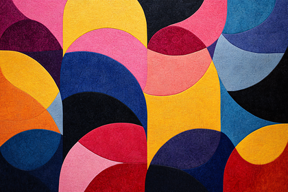 Colorful Abstract Curved Shapes