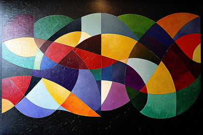 Colorful Abstract Curves Painting