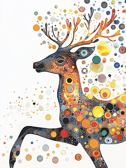 Colorful Abstract Deer
