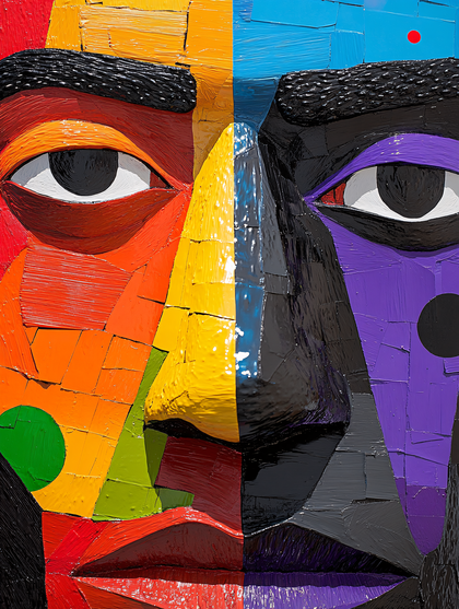 Colorful Abstract Face Portrait