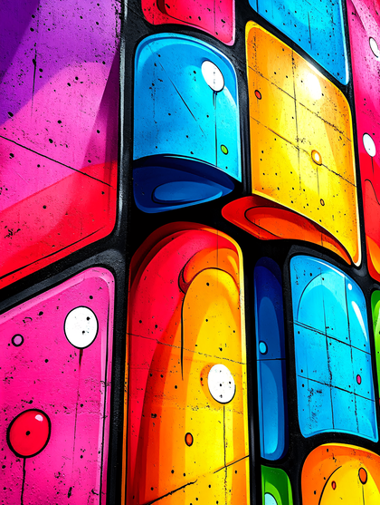 Colorful Abstract Graffiti Wall
