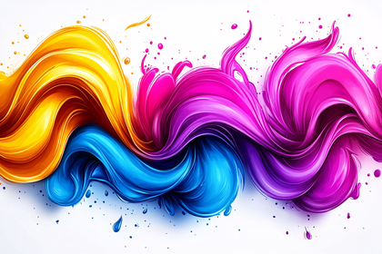 Colorful Abstract Paint Swirls
