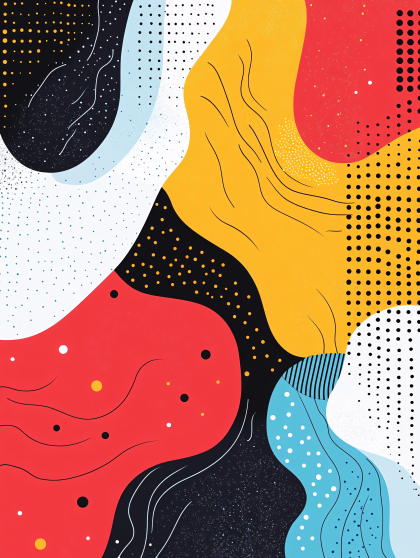 Colorful Abstract Shapes Composition