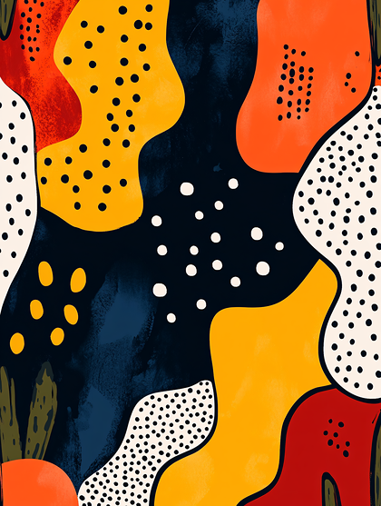Colorful Abstract Shapes With Dots