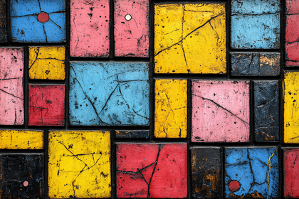 Colorful Abstract Squares Pattern