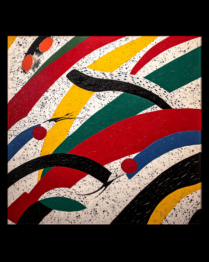 Colorful Abstract Stripes and Dots