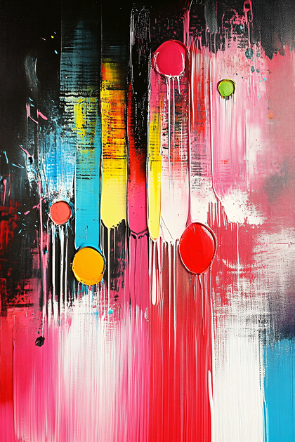 Colorful Abstract Strokes And Circles
