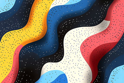 Colorful Abstract Wavy Stripes