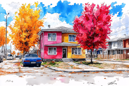 Colorful Autumn House
