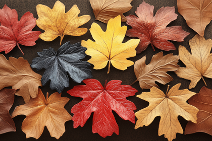 Colorful Autumn Leaves Arrangement