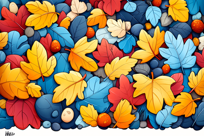 Colorful Autumn Leaves Pattern