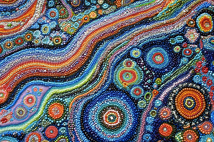 Colorful Beaded Abstract Mosaic