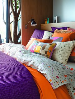 Colorful Bedding Arrangement