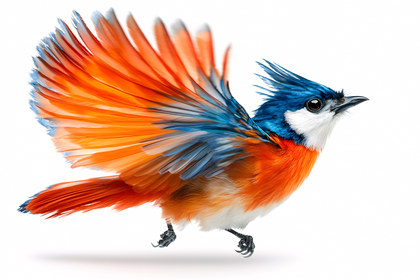 Colorful Bird In Flight