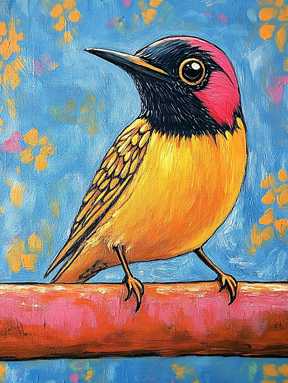 Colorful Bird on a Branch