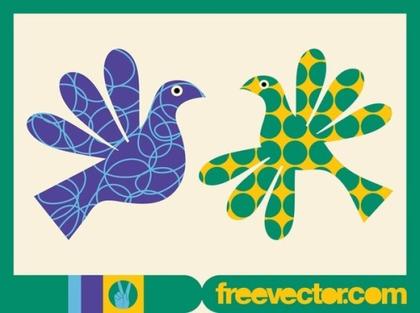 Colorful Birds Free Vector