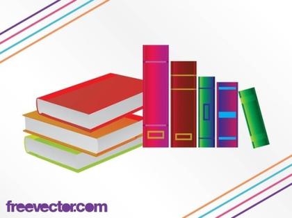 Colorful Books Free Vector