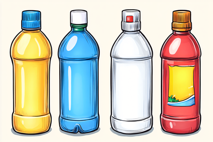 Colorful Bottles Illustration