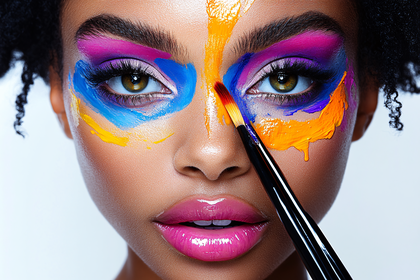 Colorful Brushstroke Makeup
