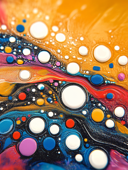Colorful Bubbles Abstract Art