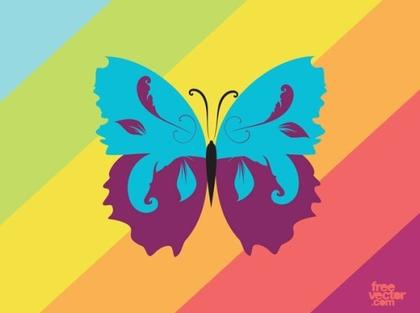 Colorful Butterfly Free Vector