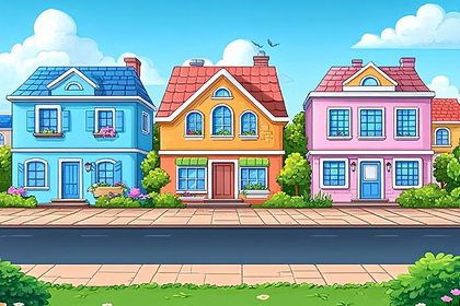Colorful Cartoon Houses