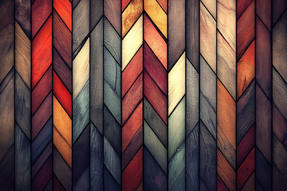 Colorful Chevron Wood Pattern