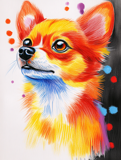 Colorful Chihuahua Portrait