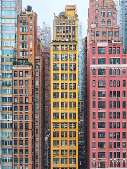 Colorful City Buildings