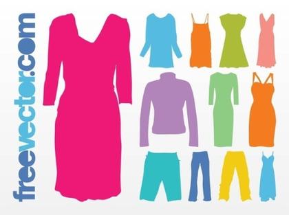 Colorful Clothes Free Vector