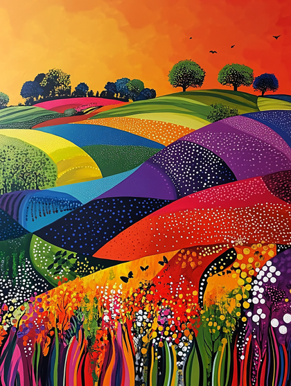 Colorful Countryside Vista