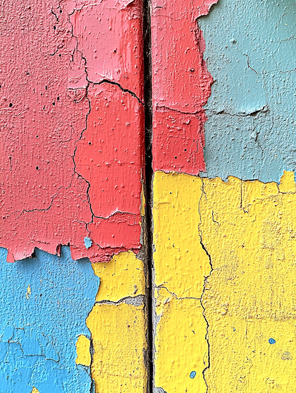 Colorful Cracked Wall