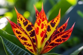 Colorful Croton Plant Leaves
