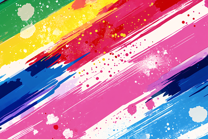 Colorful Diagonal Brush Strokes Background
